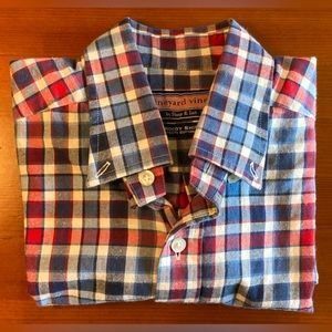 Vineyard Vines Mens Crosby Shirt Size S Multi Color Plaid Button Up Long Sleeve